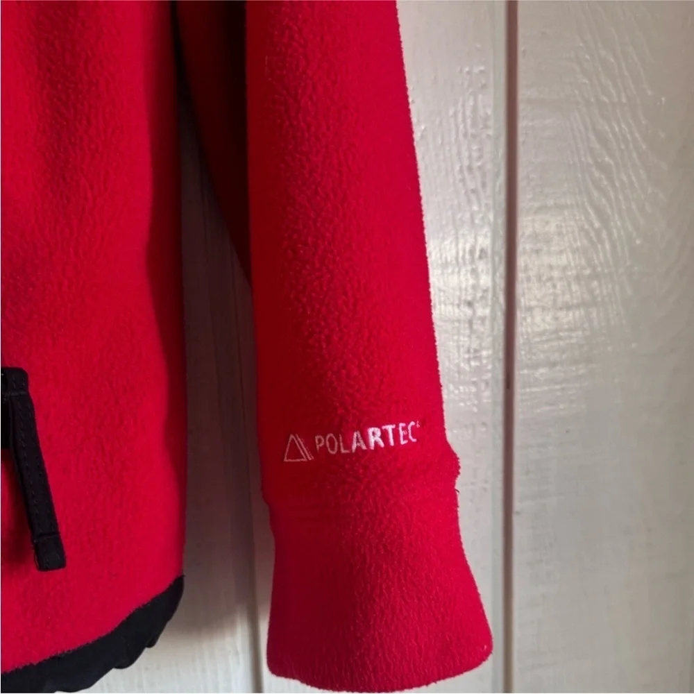 The North Face Red and Black 1/2 Zip Pullover